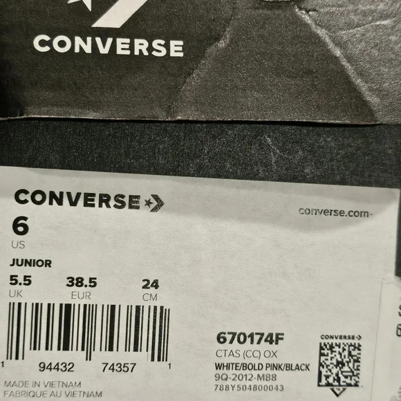 Converse Chuck Taylor All Star 'Confetti' Junior Sz 6 #670174F - Picture 9 of 9